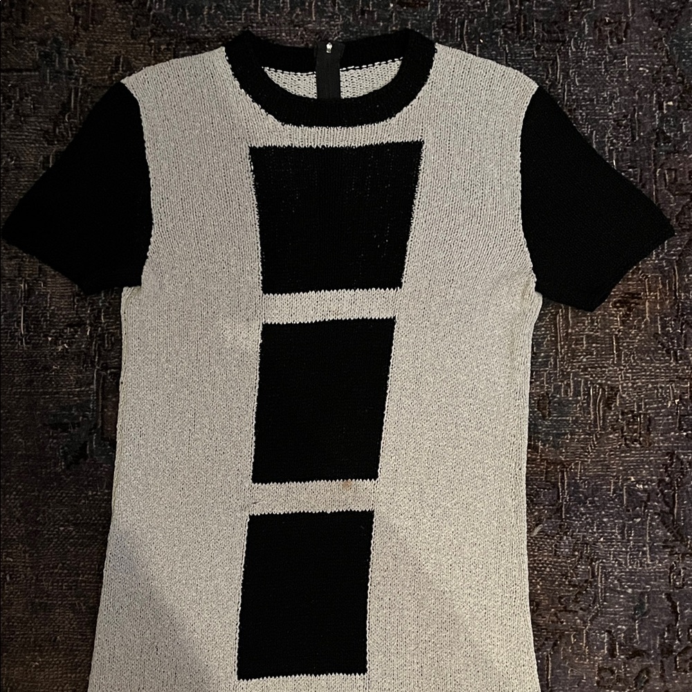 Vintage Chic Black and Cream Dress - Picture 2 of 5